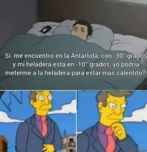 En la antartida ah pero con heladera - meme