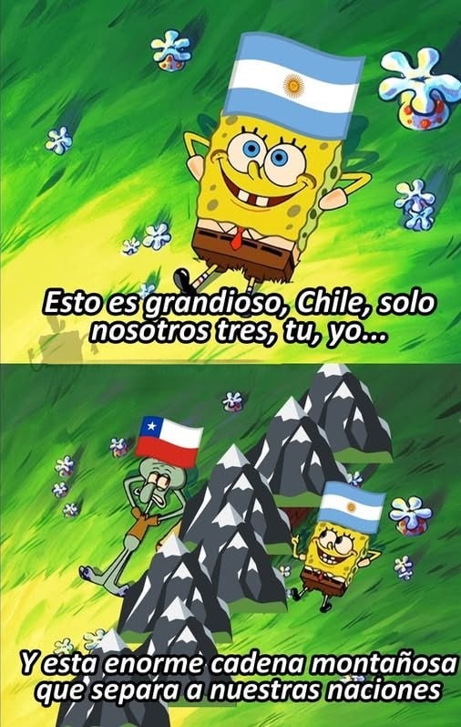 La grandiosa relación entre Argentina y Chile - meme