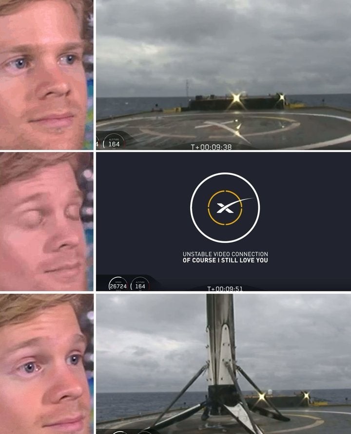 Melhores momentos SpaceX - meme