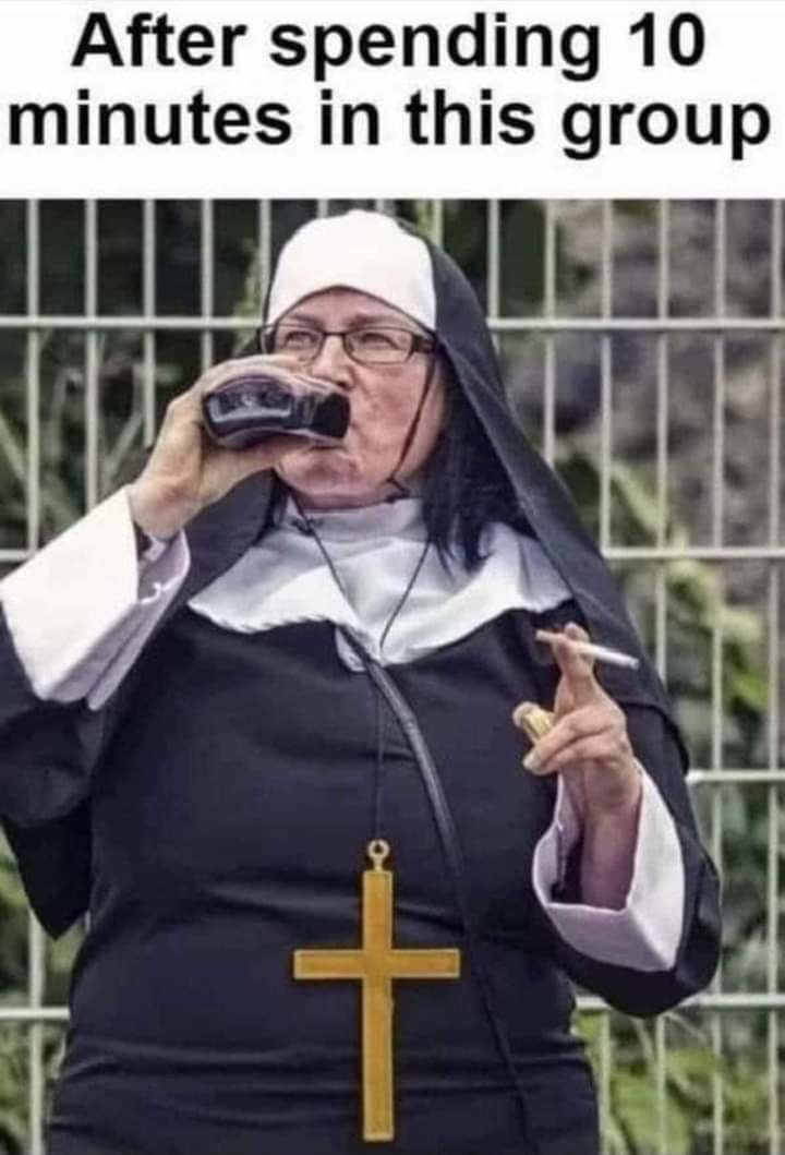 Drunk nun - meme