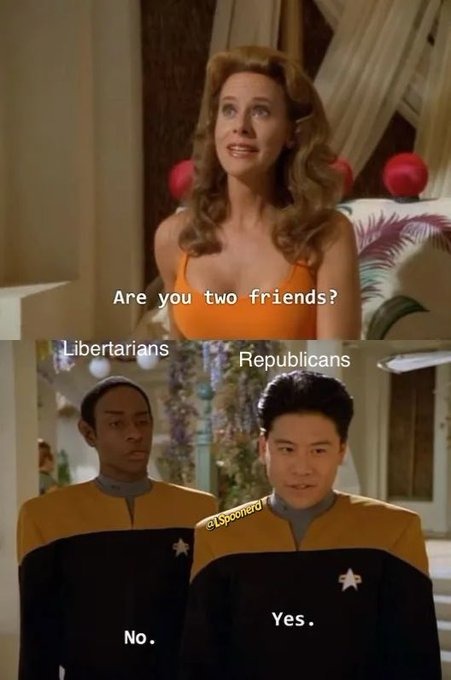 ﻿Are you two friends? Libertarians Republicans Yes . No . alspoelert