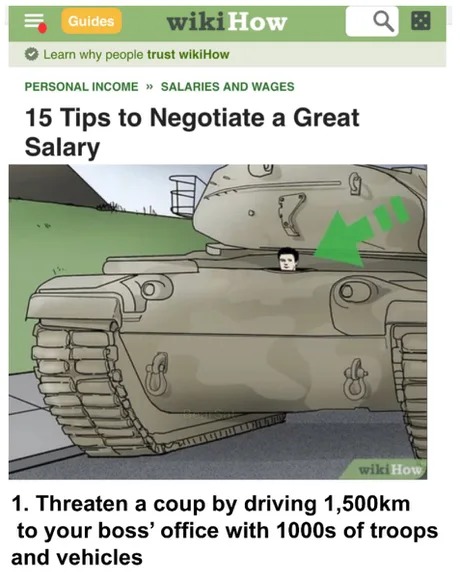 Tips to negotiate a great salary - meme