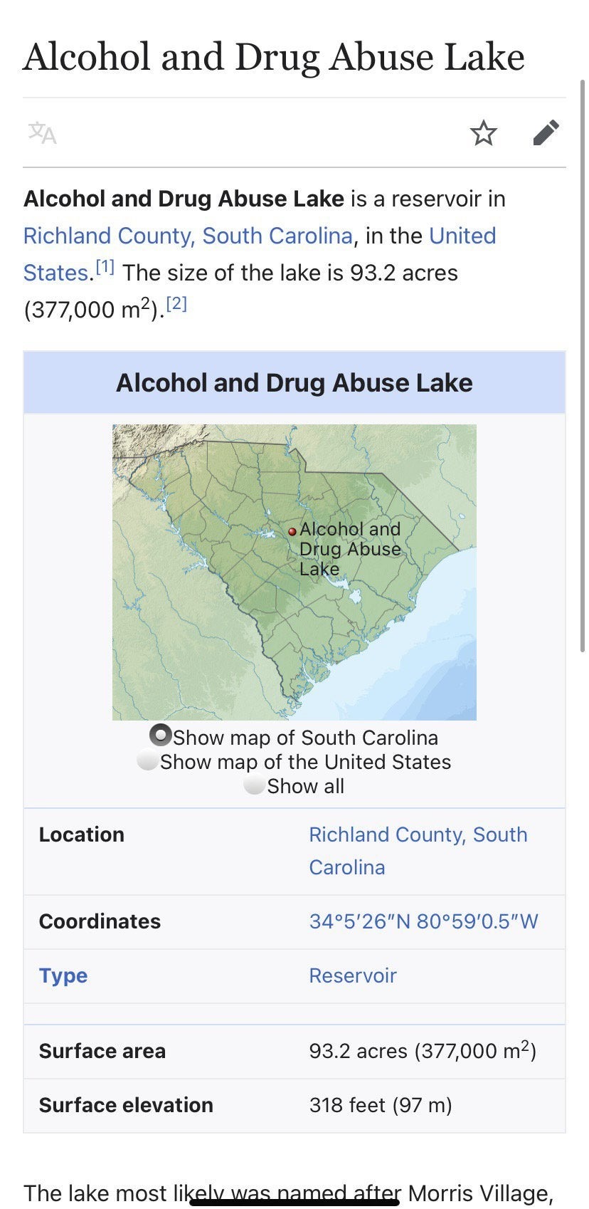 Alcohol and drug abuse lake - meme