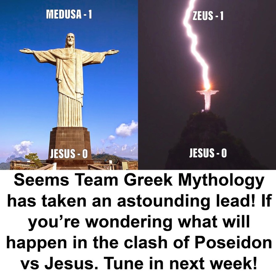 Team Greek Mythology VS Team Holy Trinity - meme