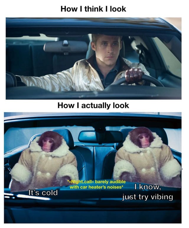 cold driving - meme