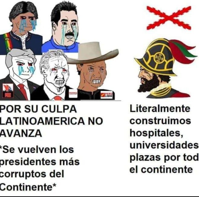 Para los que todavía creen en la leyenda negra - meme