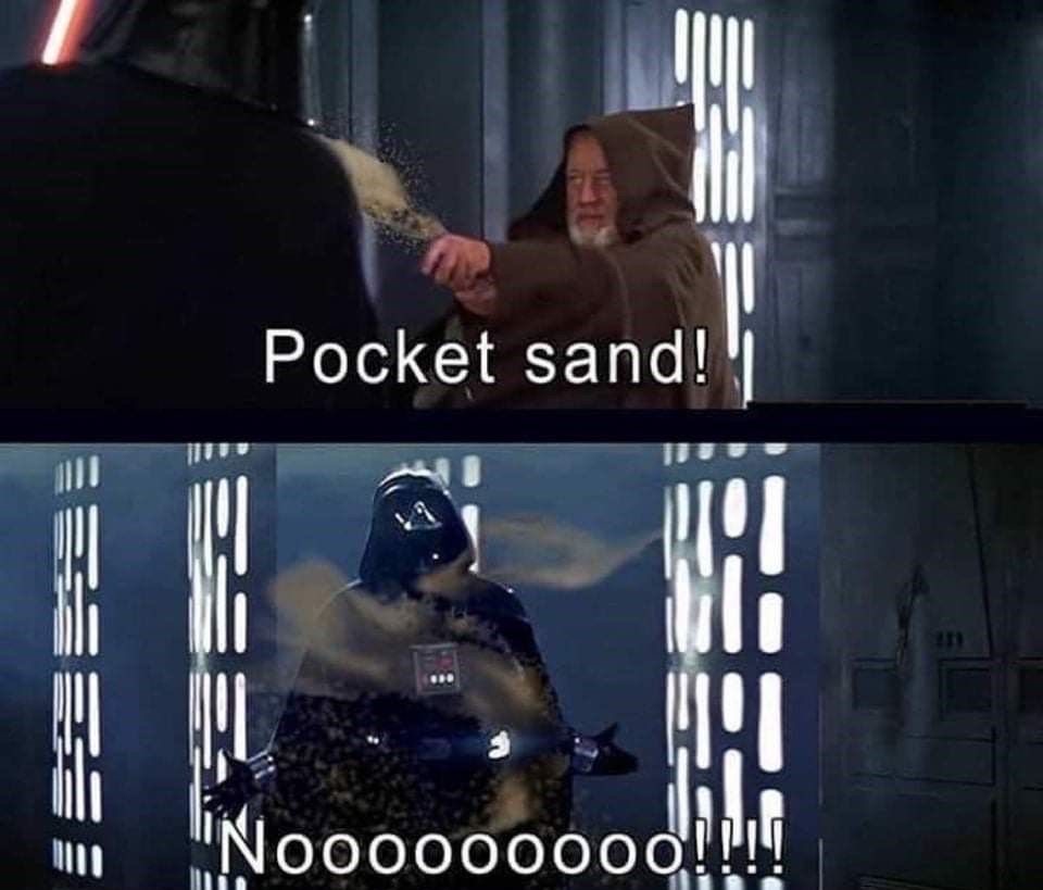 “i hate sand” - meme