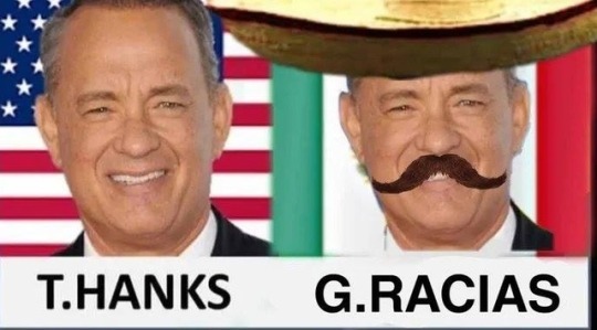 Hanks in Greece, err, in Mexico - meme