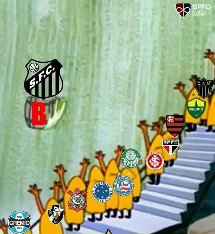 Santos na Segunda Divisão - meme