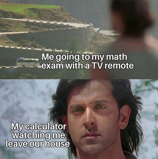 Going to my math exam - meme