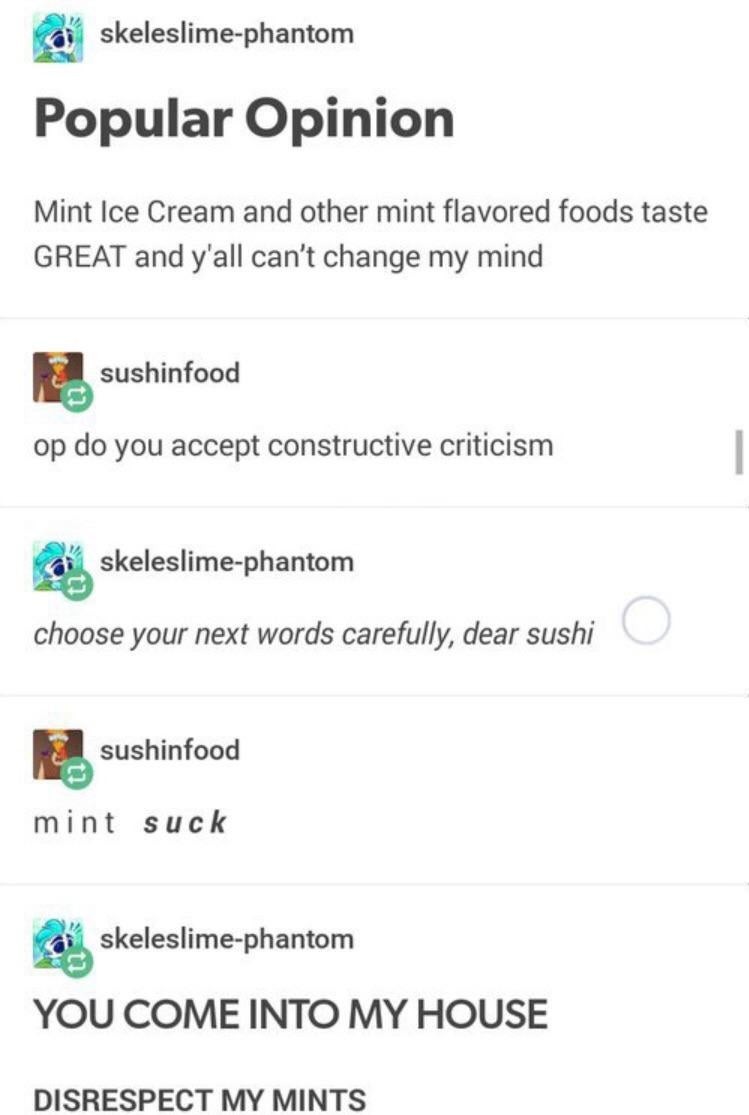Mint not suck - meme
