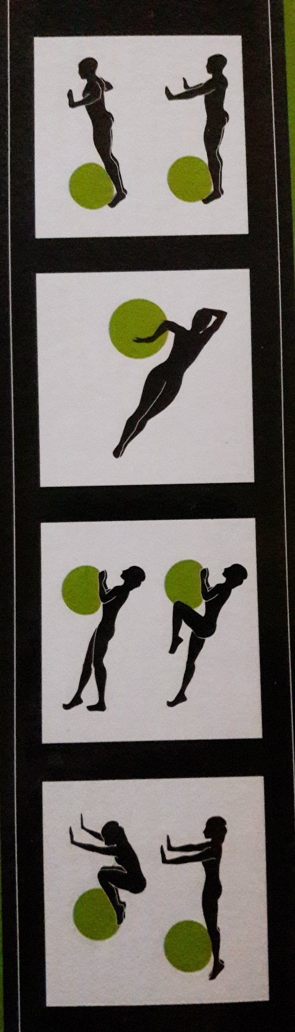 I bought a fitnessball and this was on the side of the packaging. Seems like weird positions if you look at it like this. - meme