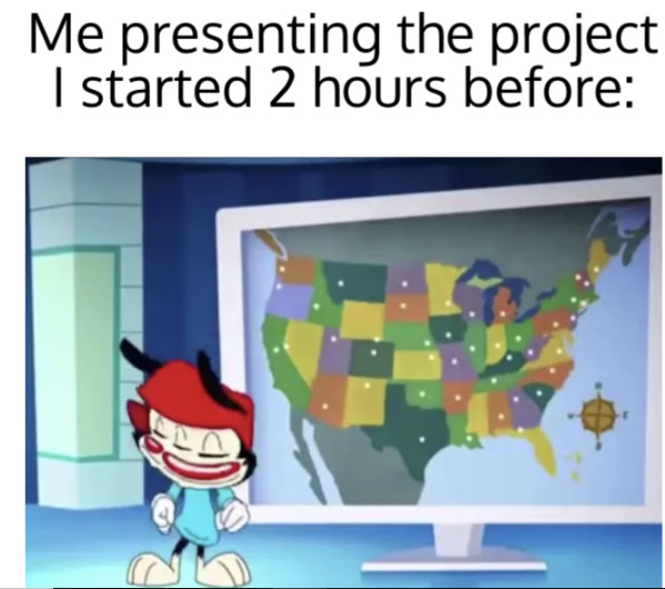 Presenting a project - meme