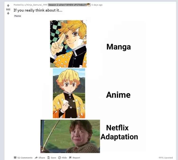 Netflix adaptation - meme