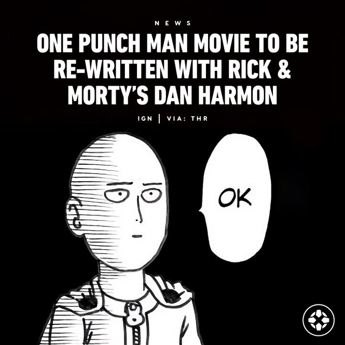 One Punch Man movie to be re-written with Rick & Morty's Dan Harmon - meme