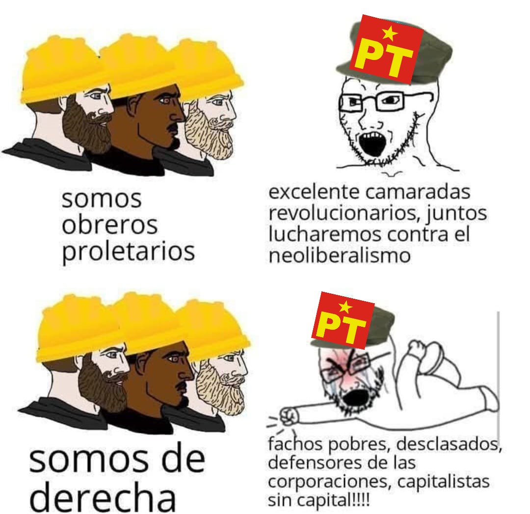 basicamente la politica de mi pais o de habla hispana  con los miliates de izquierda - meme