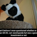 Cat-sized panda hat