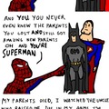 Batman is awesome.......but Spidey has a point here