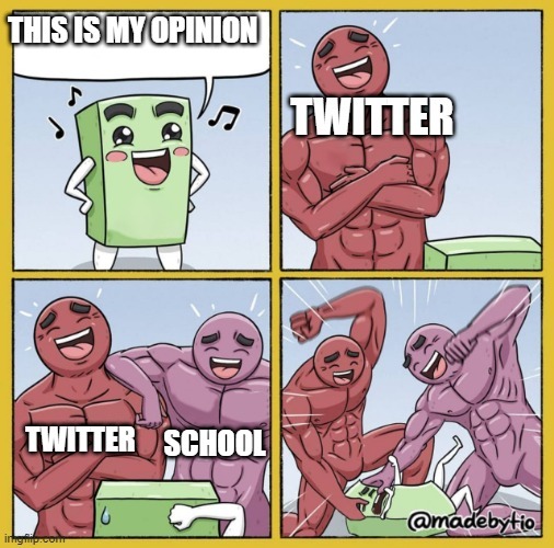 twitter and school be like - meme