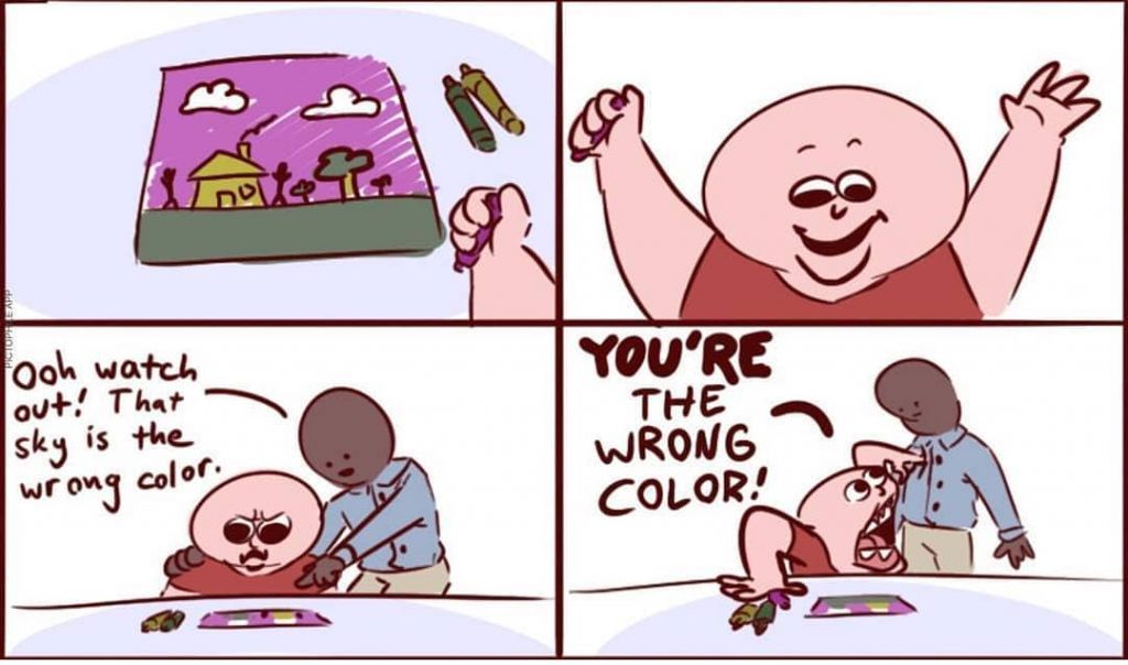 Colouring is hard - meme