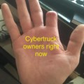 Cybertruck owner's hands