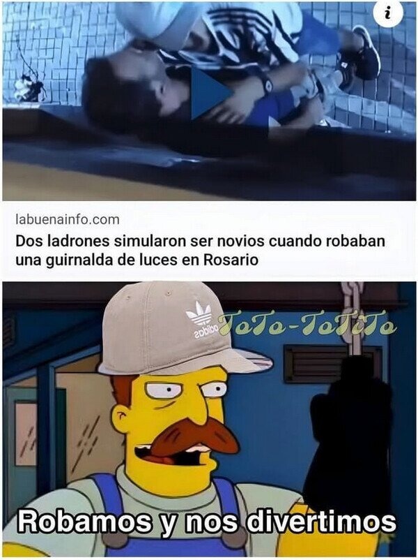 Los ladrones que fingieron ser novios cuando robaban - meme