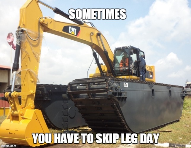 Leg day=most painful day - meme