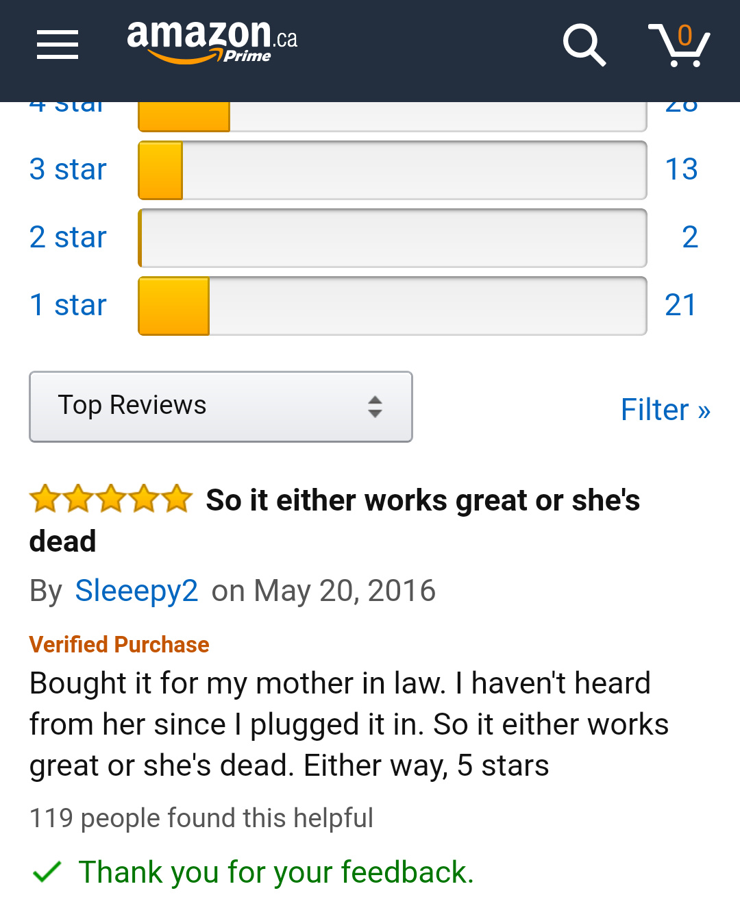 5* for mother in law - meme