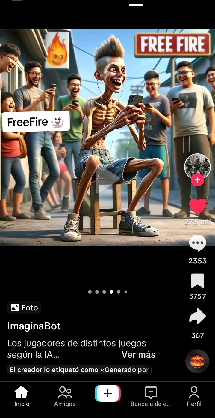 Jugadores de free fire según la IA UuU - meme