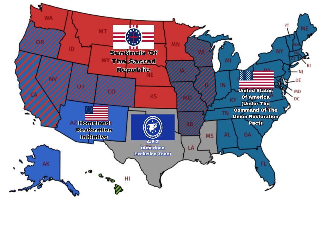Fictional US Map i made in 5 minutes. - meme