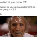 Cashier moment