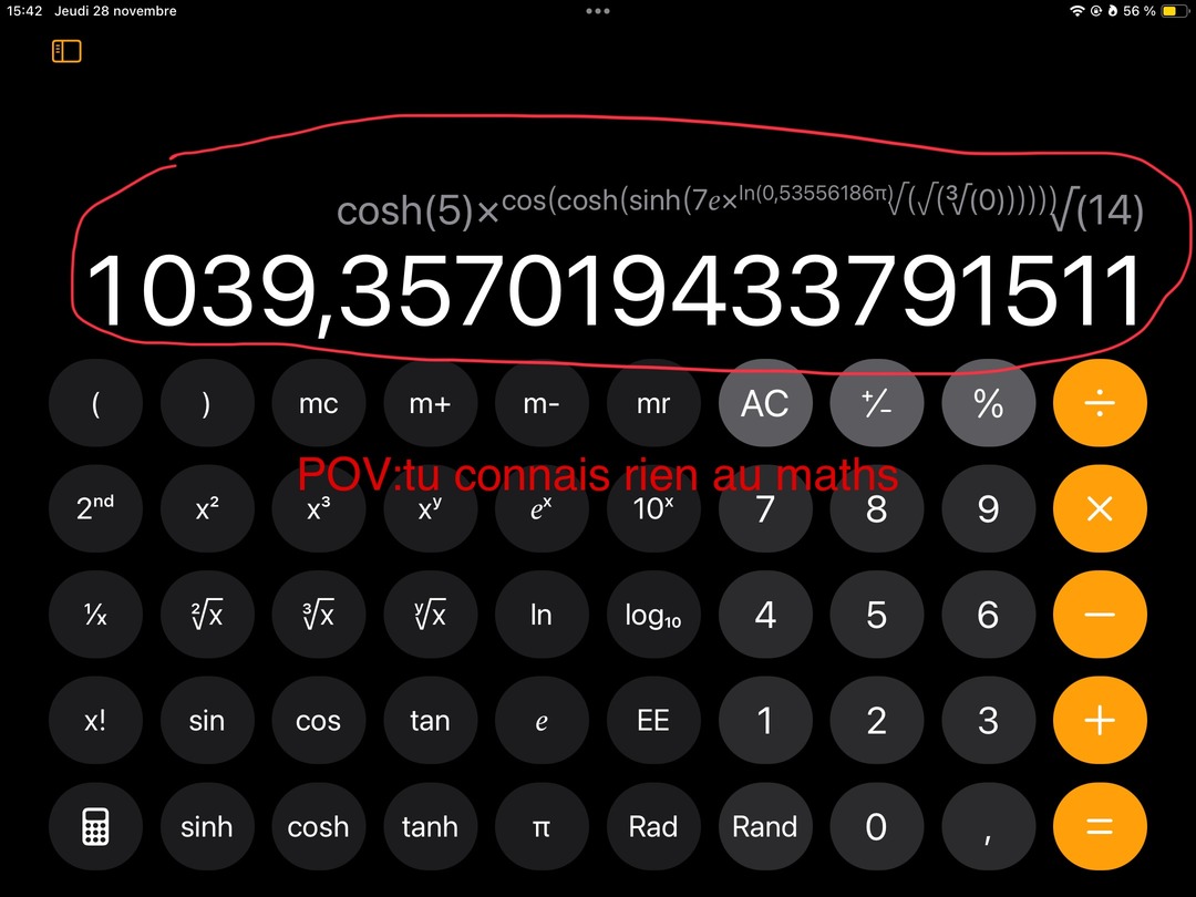 POV:tu connais rien au maths - meme