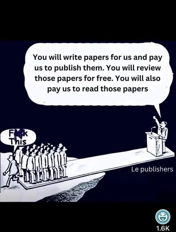 Paying to get published? Welcome to academia’s circle of life - meme