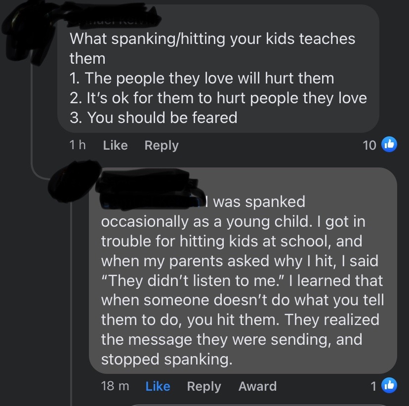 psa: spanking your kids is shit parenting - meme