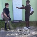 Bro reading bible verses