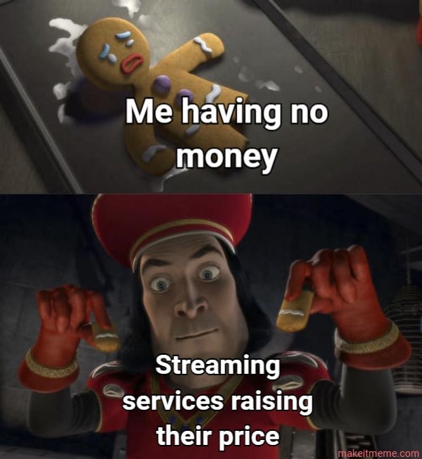 Streaming services - meme