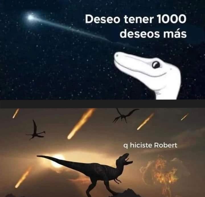 El final de los dinosaurios - meme