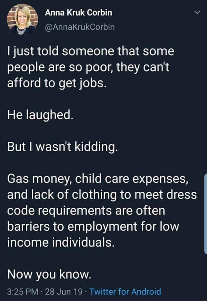 Also you need an address to get a job - meme