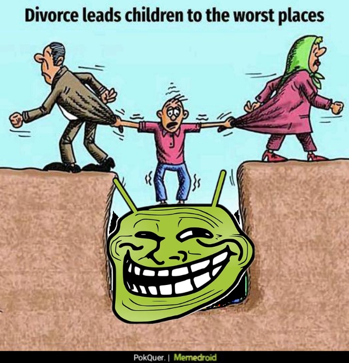 El divorcio lleva a los hijos a los peores lugares UwU - meme