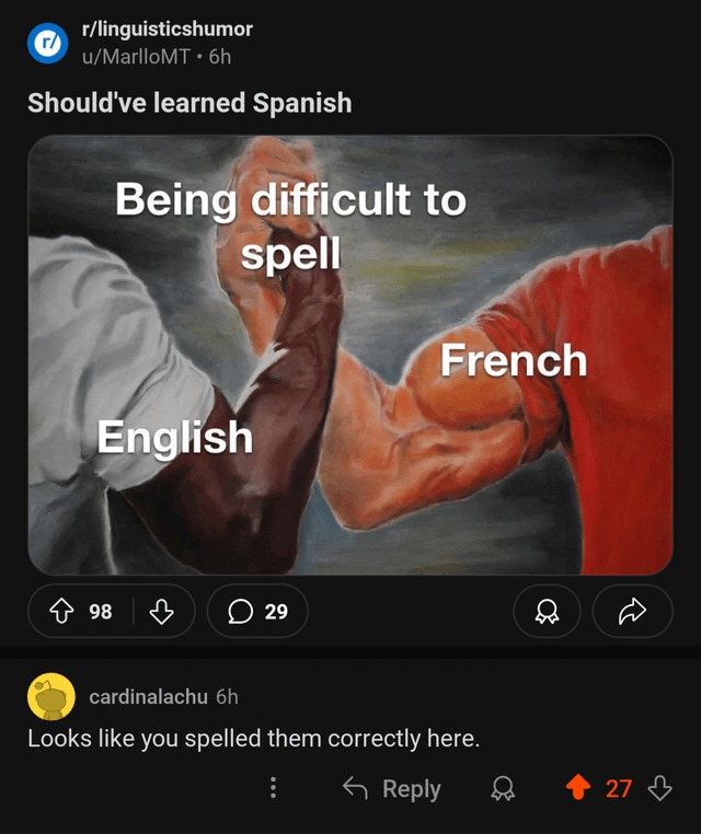 Liguistics humor - meme