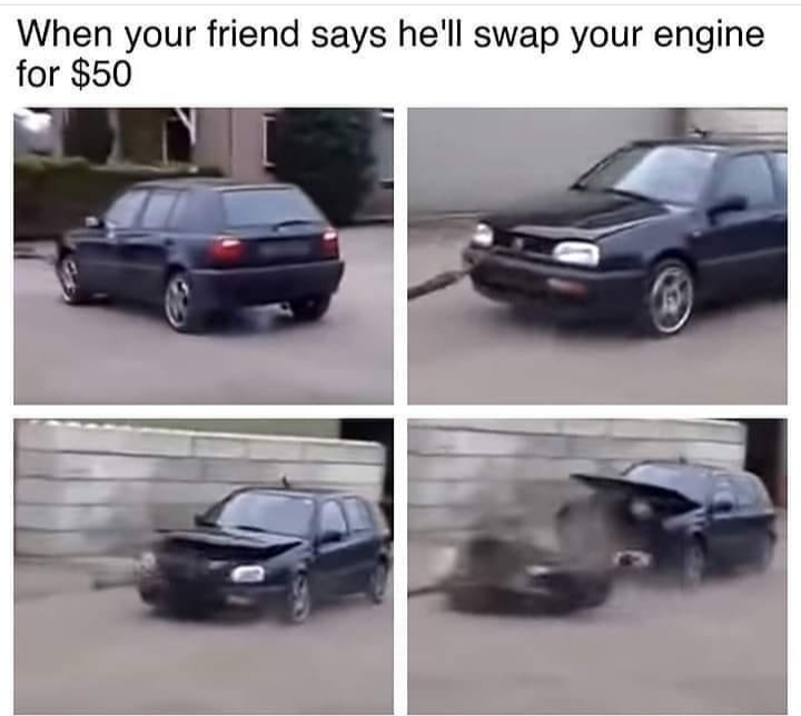 Engine swap the easy way - meme