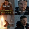 Not Asia man vs. Asia man