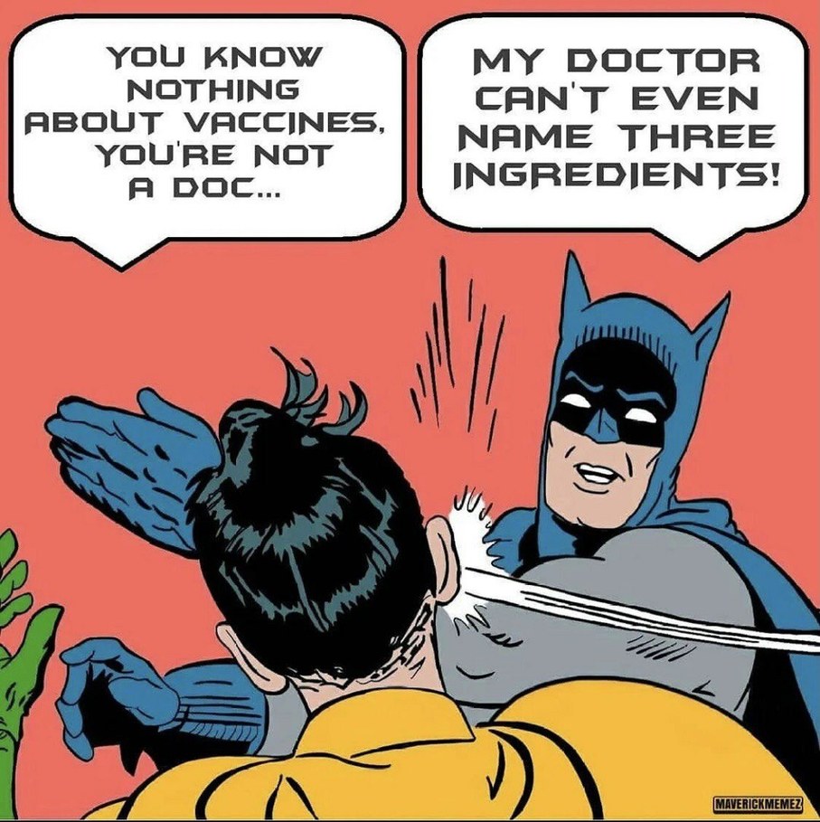 It's true. Doctors can't name three ingredients. - meme