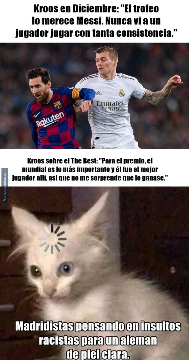Kroos sobre Messi ganando - meme