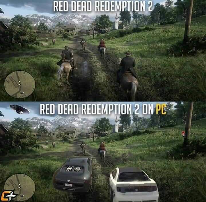 RDR2 Console x RDR2 PC - meme