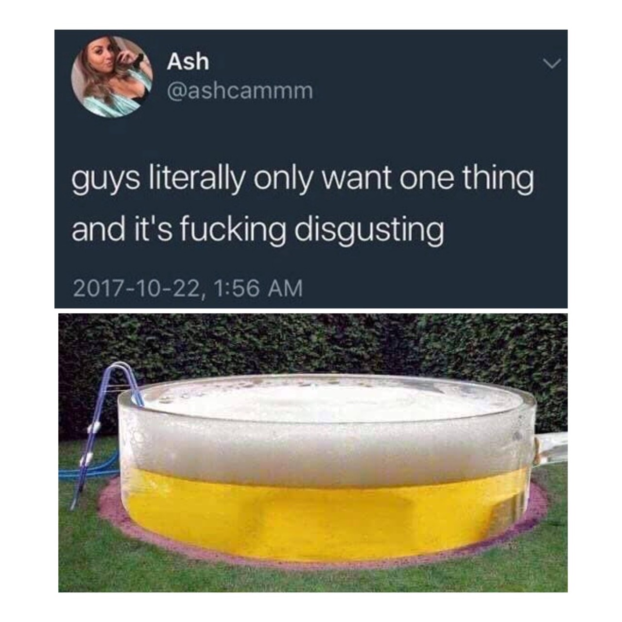 Don’t pee in the pool - meme