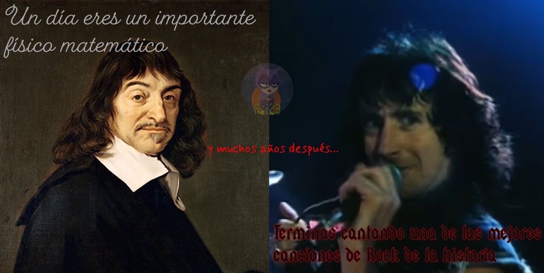 grande el Rene Descartes cantando Botella Envenenada - meme
