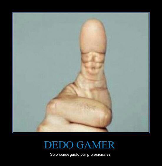 Mi dedo gamer - meme