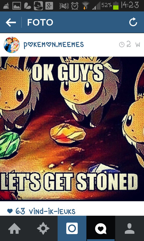 eevee's got stoned - meme