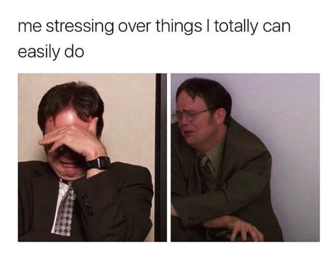 Stressing over nothing - meme